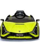 Lamborghini Masinuta electrica pentru copii Nichiduta Sian verde 70W cu scaun din piele slow start faruri si lumini led unitate audio cu display si mufa Mp3 si Usb