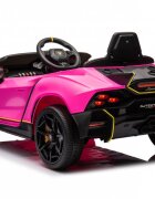 Lamborghini Masinuta electrica pentru copii Pink 70W cu echipare Premium si licentaRoti din spuma EvaDeschidere usi Lambo doorLumini LEDScaun pieleSuspensiiSlow StartTelecomanda 24GCentura sigurantaPornire la buton
