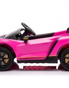 Lamborghini Masinuta electrica pentru copii Pink 70W cu echipare Premium si licentaRoti din spuma EvaDeschidere usi Lambo doorLumini LEDScaun pieleSuspensiiSlow StartTelecomanda 24GCentura sigurantaPornire la buton