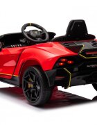 Lamborghini Masinuta electrica pentru copii Red 70W cu echipare Premium si licentaRoti din spuma EvaDeschidere usi Lambo doorLumini LEDScaun pieleSuspensiiSlow StartTelecomanda 24GCentura sigurantaPornire la buton