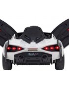 Lamborghini Masinuta electrica pentru copii Sian alb 106W cu telecomanda sunete suspensii panou audio scaun piele si roti din spuma Eva