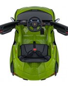 Lamborghini Masinuta electrica pentru copii Sian verde 106W cu telecomanda sunete suspensii panou audio scaun piele si roti din spuma Eva