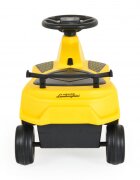 Lamborghini PlasmaCar fara pedale Yellow cu muzica si roti luminoase potrivita copiilor de la 3 ani greutate maxima suportata 110kg spatiu de depozitare sub scaun