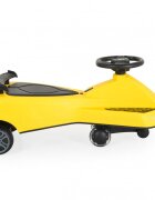 Lamborghini PlasmaCar fara pedale Yellow cu muzica si roti luminoase potrivita copiilor de la 3 ani greutate maxima suportata 110kg spatiu de depozitare sub scaun