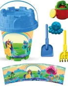 LEA TRADE Set cu galeata si accesorii pentru nisip si plaja 15 x 19 cm