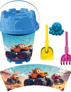 LEA TRADE Set cu galeata si accesorii pentru nisip si plaja 15 x 19 cm