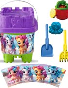 LEA TRADE Set cu galeata si accesorii pentru nisip si plaja 16 x 16 x 21 cm