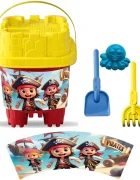 LEA TRADE Set cu galeata si accesorii pentru nisip si plaja 16 x 16 x 21 cm