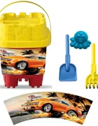 LEA TRADE Set cu galeata si accesorii pentru nisip si plaja 16 x 16 x 21 cm