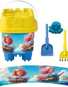 LEA TRADE Set cu galeata si accesorii pentru nisip si plaja 16 x 16 x 21 cm