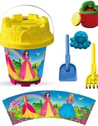 LEA TRADE Set cu galeata si accesorii pentru nisip si plaja 19 x 23 cm