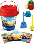 LEA TRADE Set cu galeata si accesorii pentru nisip si plaja 19 x 23 cm