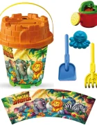LEA TRADE Set cu galeata si accesorii pentru nisip si plaja 19 x 23 cm