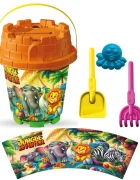 LEA TRADE Set cu galeata si accesorii pentru nisip si plaja 19 x 23 cm