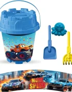 LEA TRADE Set cu galeata si accesorii pentru nisip si plaja 19 x 23 cm