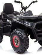 LeanToys Atv electric pentru copii Black XMX607 cu acumulator pornire la cheie tractiune 4x4 2 viteze roti din EVA lumini LED MP3 maxim 50 kg dimensiune 111 x 65 x 74 cm