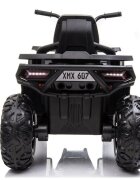 LeanToys Atv electric pentru copii Black XMX607 cu acumulator pornire la cheie tractiune 4x4 2 viteze roti din EVA lumini LED MP3 maxim 50 kg dimensiune 111 x 65 x 74 cm