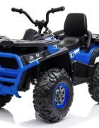 LeanToys Atv electric pentru copii Blue XMX607 cu acumulator pornire la cheie tractiune 4x4 2 viteze roti din EVA lumini LED MP3 maxim 50 kg dimensiune 111 x 65 x 74 cm