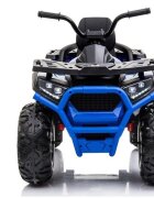 LeanToys Atv electric pentru copii Blue XMX607 cu acumulator pornire la cheie tractiune 4x4 2 viteze roti din EVA lumini LED MP3 maxim 50 kg dimensiune 111 x 65 x 74 cm