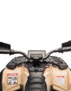LeanToys Atv electric pentru copii Can Am Outlander kaki 4 motoare x 200W scaun cu piele ecologica roti eva lumini led panou multimedia usb sd mp3 si bluetooth