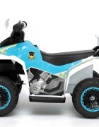 LeanToys Atv electric pentru copii Police Quad GTS1188-A White motor puternic de 45W baterie de 6V4.5Ah cu 2 viteze intuitive viteza maxima 3 kmh faruri luminoase scaun ergonomic dimensiune 78.5 x 40.5 x 46 cm