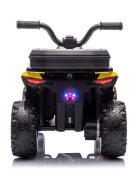 LeanToys Atv electric pentru copii yellow 35W viteza 1.5-2 kmh faruri frontale led cu sunete si lumini roti late din eva suport picioruse