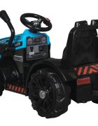 LeanToys Buldozer electric pentru copii 6V cupa mobila lumini si sunete frana automata 87x42x44 cm Blue