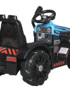 LeanToys Buldozer electric pentru copii 6V cupa mobila lumini si sunete frana automata 87x42x44 cm Blue