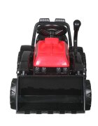 LeanToys Buldozer electric pentru copii 6V cupa mobila lumini si sunete frana automata 87x42x44 cm Red