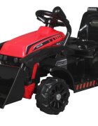 LeanToys Buldozer electric pentru copii 6V cupa mobila lumini si sunete frana automata 87x42x44 cm Red