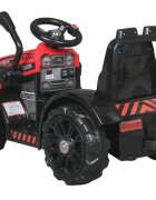 LeanToys Buldozer electric pentru copii 6V cupa mobila lumini si sunete frana automata 87x42x44 cm Red