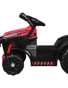 LeanToys Buldozer electric pentru copii 6V cupa mobila lumini si sunete frana automata 87x42x44 cm Red
