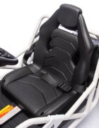 LeanToys Kart electric pentru copii cu roti EVA scaun din piele si centura siguranta Black