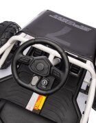 LeanToys Kart electric pentru copii cu roti EVA scaun din piele si centura siguranta Black