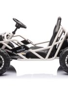 LeanToys Kart electric pentru copii cu roti EVA scaun din piele si centura siguranta Black