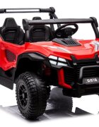 LeanToys Masinuta electrica pentru copii 4x4 S618 red cu deschidere usi telecomanda 2.4G 4 motoare de 45W fiecare baterie de 24V7Ah viteza maxima 2.5-7kmh echipata cu Radio FM port usb bluetooth
