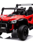 LeanToys Masinuta electrica pentru copii 4x4 S618 red cu deschidere usi telecomanda 2.4G 4 motoare de 45W fiecare baterie de 24V7Ah viteza maxima 2.5-7kmh echipata cu Radio FM port usb bluetooth