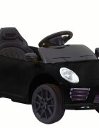 LeanToys Masinuta electrica pentru copii 90W cu telecomanda lumini si sunete 2 motoare frana automata si panou audio Black