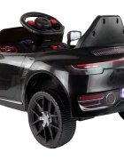 LeanToys Masinuta electrica pentru copii 90W cu telecomanda lumini si sunete 2 motoare frana automata si panou audio Black