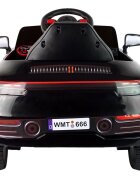 LeanToys Masinuta electrica pentru copii 90W cu telecomanda lumini si sunete 2 motoare frana automata si panou audio Black