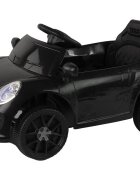 LeanToys Masinuta electrica pentru copii 90W cu telecomanda lumini si sunete 2 motoare frana automata si panou audio Black