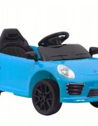 LeanToys Masinuta electrica pentru copii 90W cu telecomanda lumini si sunete 2 motoare frana automata si panou audio Blue