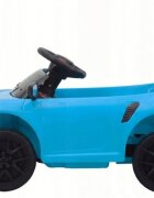 LeanToys Masinuta electrica pentru copii 90W cu telecomanda lumini si sunete 2 motoare frana automata si panou audio Blue