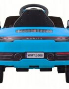 LeanToys Masinuta electrica pentru copii 90W cu telecomanda lumini si sunete 2 motoare frana automata si panou audio Blue