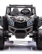 LeanToys Masinuta electrica pentru copii Buggy Army 24V cu tractiune 4x4 transmisie automata cu 3 viteze lumini led fataspate intrare mp3 aux usb bluetooth roti eva moi