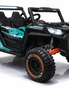 LeanToys Masinuta electrica pentru copii Buggy NEL-913 Black tractiune integrala 4x4 echipat cu Bluetooth USB si MP3 lumini LED fataspate