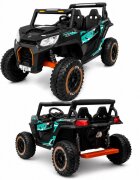 LeanToys Masinuta electrica pentru copii Buggy NEL-913 Black tractiune integrala 4x4 echipat cu Bluetooth USB si MP3 lumini LED fataspate