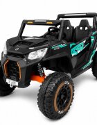 LeanToys Masinuta electrica pentru copii Buggy NEL-913 Black tractiune integrala 4x4 echipat cu Bluetooth USB si MP3 lumini LED fataspate
