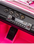 LeanToys Masinuta electrica pentru copii Dodge Charger RT Pink motor 2x200W baterie de 24V7Ah telecomanda 2.4G faruri LED fataspate sistem audio integrat cu bluetooth USB card Micro SD intrare MP3 135 x 68 x 50 cm
