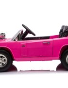 LeanToys Masinuta electrica pentru copii Dodge Charger RT Pink motor 2x200W baterie de 24V7Ah telecomanda 2.4G faruri LED fataspate sistem audio integrat cu bluetooth USB card Micro SD intrare MP3 135 x 68 x 50 cm